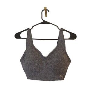 Puma Seamless Sports Bra Size Medium Gray Wireless Padded Workout Activewear B6